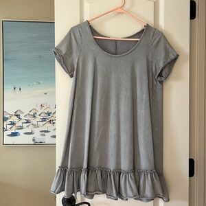 Boutique shirt/dress. Slate gray. Size medium.